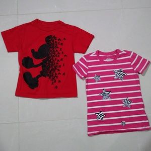 Lot of 2 Girl's sz XS 4-5 Shirts Disney F. Glory